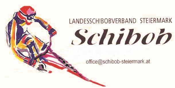 Zeichnung eines Mannes bei der Arbeit mit Heu oder Schilf, daneben steht das Logo des Landesschibobverbands Steiermark.